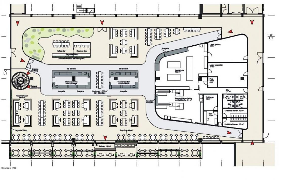 Betriebsrestaurant Grundriss
